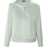 Blouse lange mouwen en korte knoopsluiting Basler groen