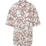 Oversized blouse van 100% katoen korte mouwen Peter Hahn multicolour