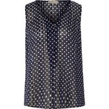 Mouwloze blousetop bladerprint Uta Raasch blauw