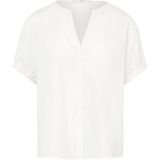 Blouse van 100% katoen splitten opzij Lanius wit