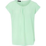 Blouse van 100% zijde aangeknipte mouwen Basler groen