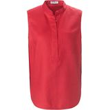 Mouwloze blouse van 100% linnen staand kraagje Peter Hahn roze