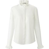Blouse lange mouwen en staande kraag Uta Raasch wit