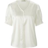 Blouse korte mouwen en V-hals Uta Raasch beige