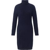 Gebreide jurk van 100% katoen lange mouwen Looxent blauw