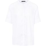 Blouse van 100% linnen korte mouwen twenty six peers wit