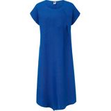 Jurk van 100% linnen ronde hals Anna Aura blauw