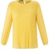 Plisséblouse lange mouwen Emilia Lay geel