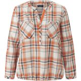 Blouse van 100% katoen lange mouwen Via Appia Due oranje