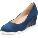 Pumps sleehak van geitensuèdeleer Softwaves blauw