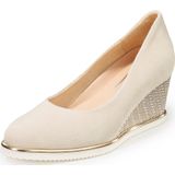 Pumps sleehak van geitensuèdeleer Softwaves beige
