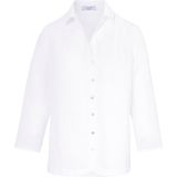 Blouse 3/4-mouwen en overhemdkraag mayfair by Peter Hahn wit