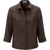 Blouse van 100% linnen 3/4-mouwen Peter Hahn bruin