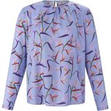 Blouse lange mouwen en bloemenprint Anna Aura paars