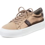 Plateausneakers Big van leer in metallicstijl Kennel & Schmenger beige