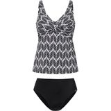 Tankini matig hoge beenlijn Charmline zwart