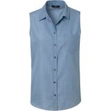 Mouwloze jeansblouse borstzak Peter Hahn denim