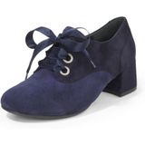 Veterpumps Karin van geitensuèdeleer Semler blauw
