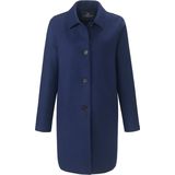 Lange jas van 100% scheerwol knoopsluiting Schneiders Salzburg blauw