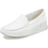 Mocassins Hinata van rundnappaleer Waldläufer wit