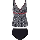 Tankini grafische motieven Sunmarin zwart