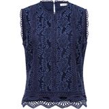 Kanten top borduursels Uta Raasch blauw