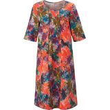 Jurk van 100% linnen 3/4-mouwen Anna Aura multicolour