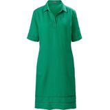Jurk van 100% linnen korte mouwen Basler groen