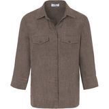 Blouse van 100% linnen 3/4-mouwen Peter Hahn beige