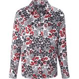 Blouse lange mouwen en mat-/glanseffecten Basler multicolour