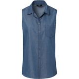 Mouwloze jeansblouse borstzak Peter Hahn denim