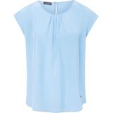 Blouse van 100% zijde aangeknipte mouwen Basler blauw