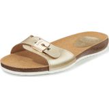 Slippers Bahama van kalfsnappaleer Scholl goudkleur
