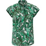 Blouse van 100% katoen bladerprint Windsor groen