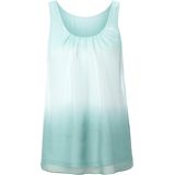 Blousetop in wijd model ronde hals Marc Aurel turquoise