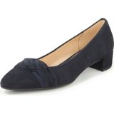 Pumps van leer knoopdetail Gabor blauw