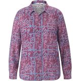 Blouse lange mouwen en afgeronde zoom Anna Aura multicolour