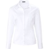 Blouse lange mouwen en klein kraagje Basler wit