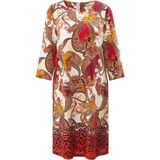 Jurk van 100% zijde 3/4-mouwen Laura Biagiotti Roma multicolour