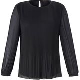 Plisséblouse lange mouwen Emilia Lay zwart