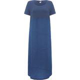 Jurk van katoen en linnen Anna Aura blauw