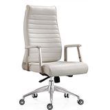 Luxe bureaustoel | Wit | | Lederen Bekleding