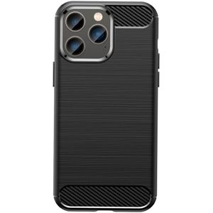 Mobiq - Hybrid Carbon Look iPhone 14 Pro Max Hoesje TPU