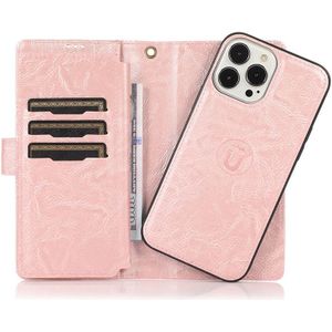 Mobiq - Luxe Lederen 2-in-1 Bookcase iPhone 14 Pro