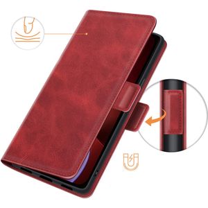 Mobiq - PU Lederen Wallet Hoesje met Sluiting iPhone 13