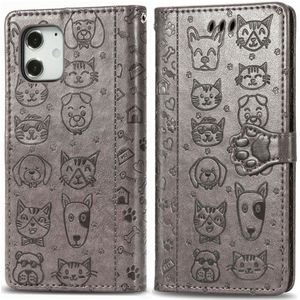 Mobiq - Emossed Animal Wallet Hoesje iPhone 12 Pro Max