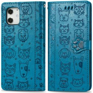 Mobiq - Emossed Animal Wallet Hoesje iPhone 12 / iPhone 12 Pro 6.1 inch