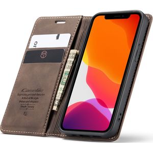 CaseMe - Slim Retro Wallet Case iPhone 12 / 12 Pro