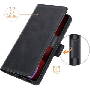 Mobiq - PU Lederen Wallet Hoesje met Sluiting iPhone 14 Plus