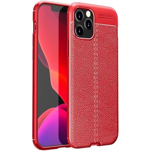 Mobiq - Leather Look TPU Hoesje iPhone 12 / iPhone 12 Pro 6.1 inch